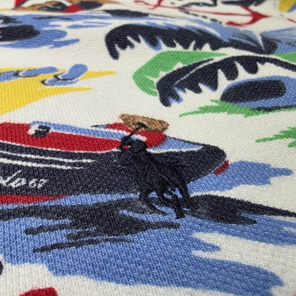 Polo Ralph Lauren Bear Nautical All-Over Beach Print Polo Shirt Men’s XL - Picture 7 of 14